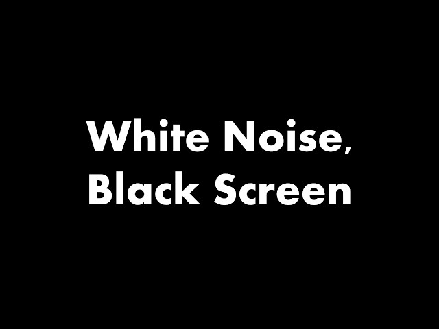 🔴 White Noise, Black Screen ⚪⬛ • Live 24/7 • No mid-roll ads