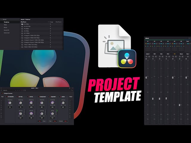 How to Create DaVinci Resolve Project Templates - Save 10 Minutes Per Project!