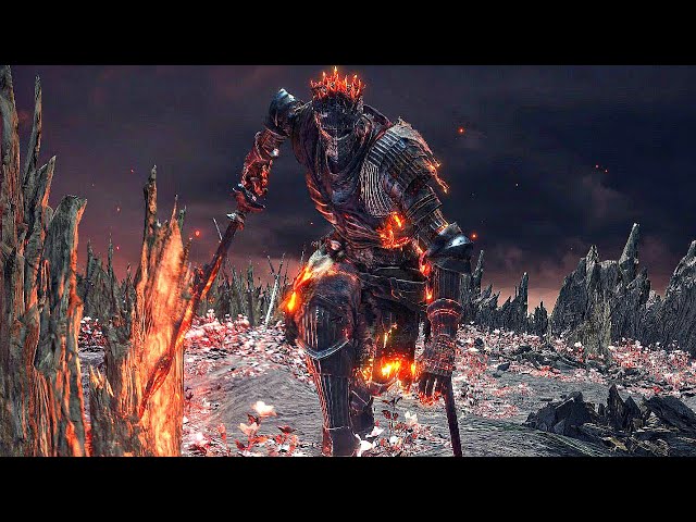 Dark Souls 3 - Soul of Cinder Final Boss Fight & Ending (4K 60FPS)