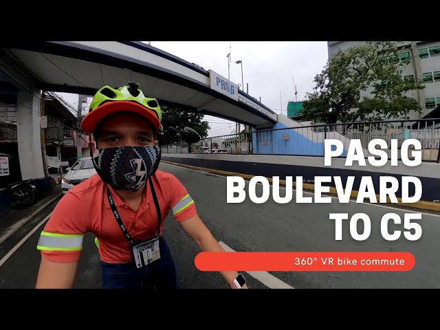 360° VR Bike Commute - Pasig Boulevard to C5 - with GoPro Max