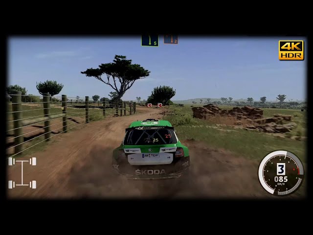 WRC 10 | Safari Rally Kenya - Skoda Fabia Rally2 Gameplay [4K HDR]