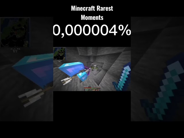 Minecraft Rarest Moments 🤯 0,000004℅ #shorts #viral #fyp