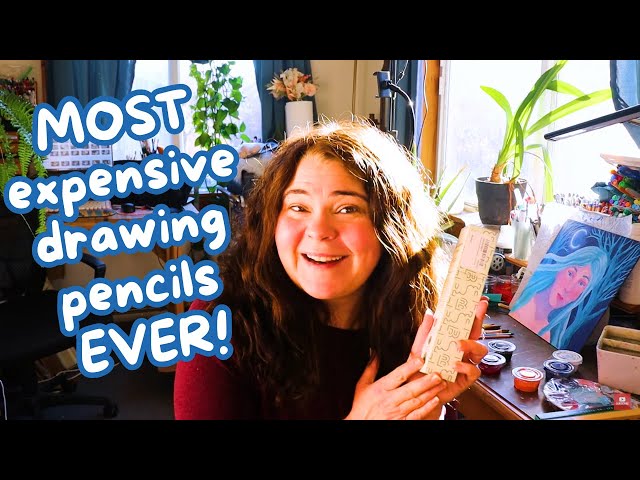 Mini Art Haul, EXPENSIVE pencils, Watercolor Sketchbooks, Painting! Art Studio Vlog