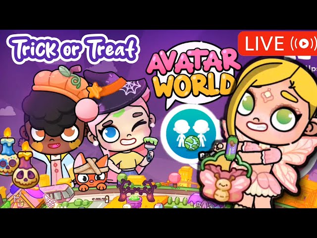 (LIVE) HALLOWEEN PARTY! Playing TRICK OR TREAT WITH FANS! (Avatar World with Lisa)