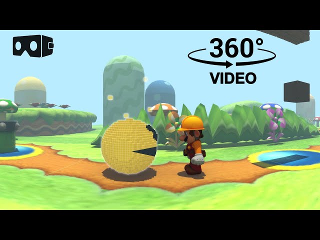 Pac-man vs Super Mario Maker | 360° Video