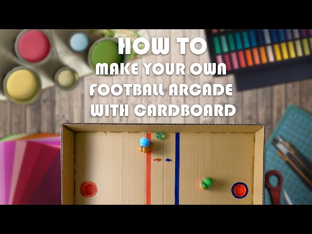 How to make Football Arcade with cardboard/ サッカーゲーム作る方法！