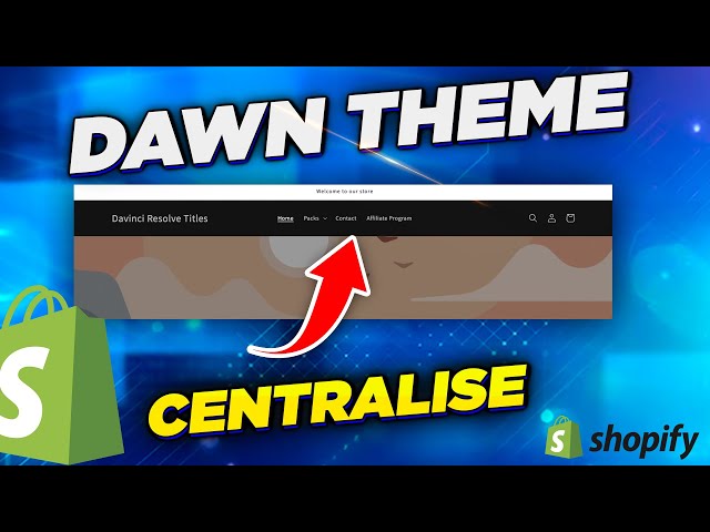 Shopify Dawn theme centralise menu - how to put menu in the middle - Quick guide