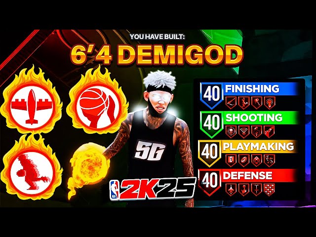 *NEW* 99 3PT + 95 BALL HANDLE + 91 STEAL + 87 DRIVING DUNK is THE BEST 6’4 GUARD BUILD in NBA 2K25!