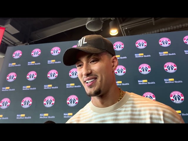 Kyle Kuzma media availability after re-signing with the Washington Wizards