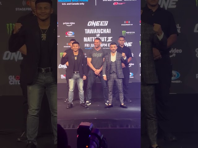 ONE 167: Rodtang face-off with Denis Puric #onechampionship #kickboxing #ONE167