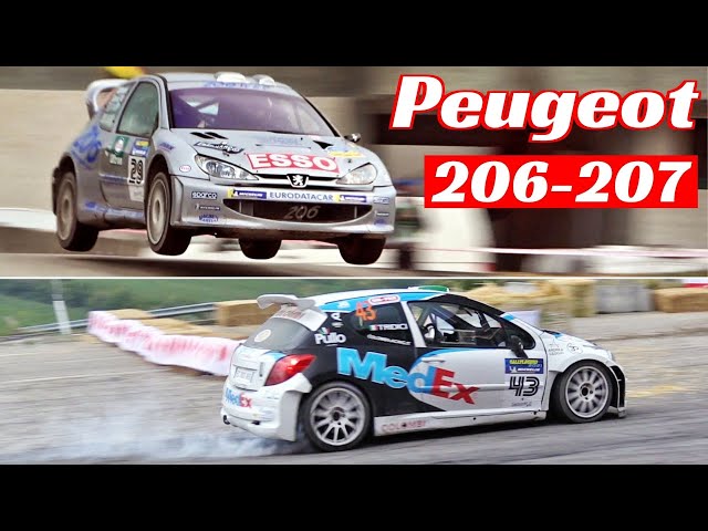 Peugeot 206 WRC & 207 S2000 - Action, Sound & Virtual Comparison at San Marino Rally Legend