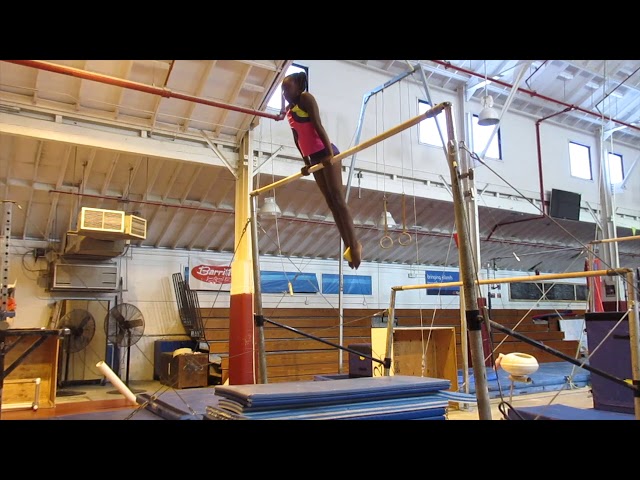 Gymnastics → Pullover on high Bar