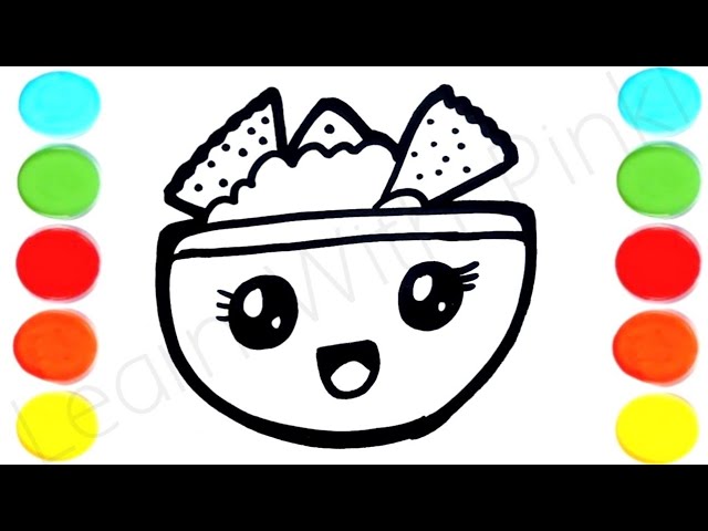 HOW TO DRAW CUTE FOOD NACHOS, CUTE DRAWING FOR KIDS,HOW TO DRAW NACHOS