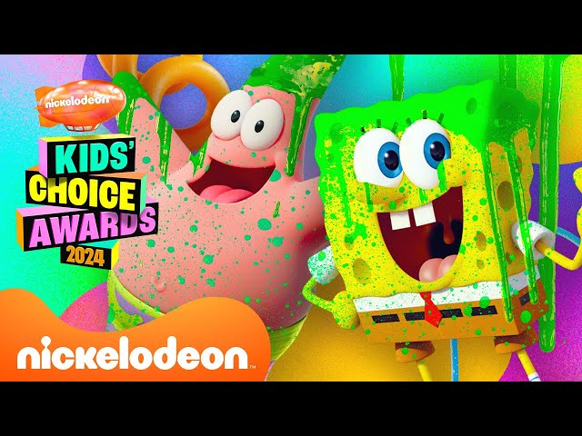 SpongeBob and Patrick Get SLIMED! | Kids' Choice Awards 2024