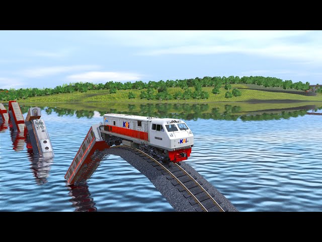 Train Walking on Bridges Trainz Railroad Simulator | Railway Crossings