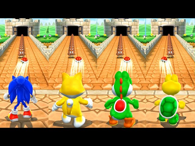 Mario Party 9 Step It Up - Sonic Vs Cat Mario Vs Yoshi Vs Koopa Troopa (Master Difficulty)