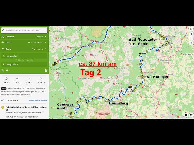 Teil 2 (letzter Teil) Naturpark Bayrische Rhön, 150 km in 2 Tagen mit Übernachtung