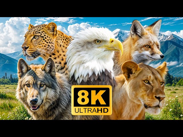 Colorful Wildlife World 8K ULTRA HD🐾 Explore Wildlife With Relaxing Sounds