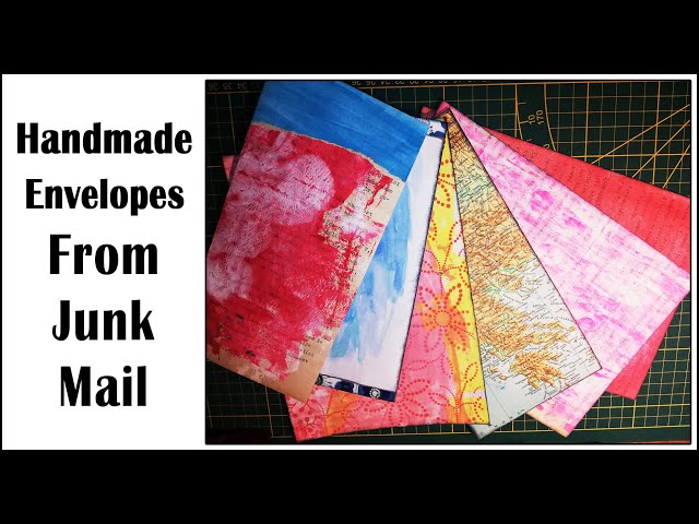 Newspaper, magazine handmade envelopes for mailing - Starving Emma