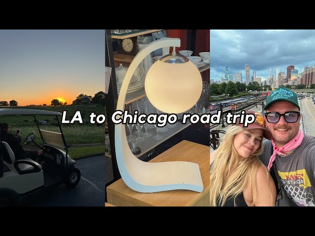 road trip vlog: LA to chicago, traveling with our dog, thrifting, national parks ❤️