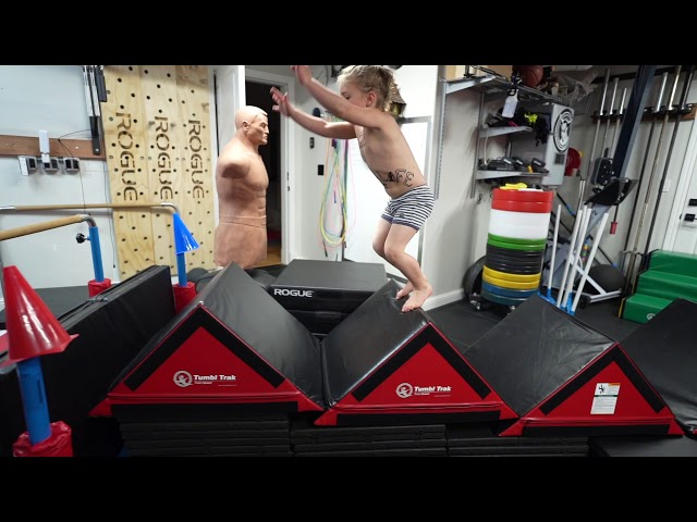 5 year old parkour obstacle course