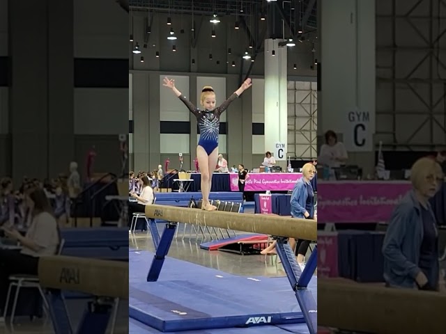 Gymnastics beam routine 1st place🥇💪🤸‍♂️