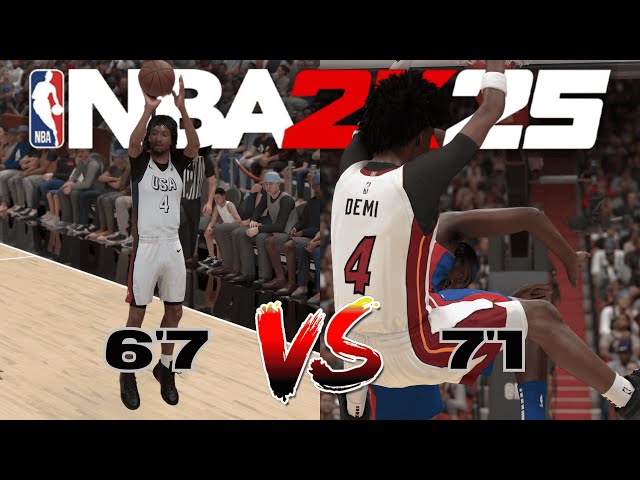 the Difference Between a 6'7 Big Man Build & a 7'1 Big Man Build in NBA 2K25... (Build Wars)