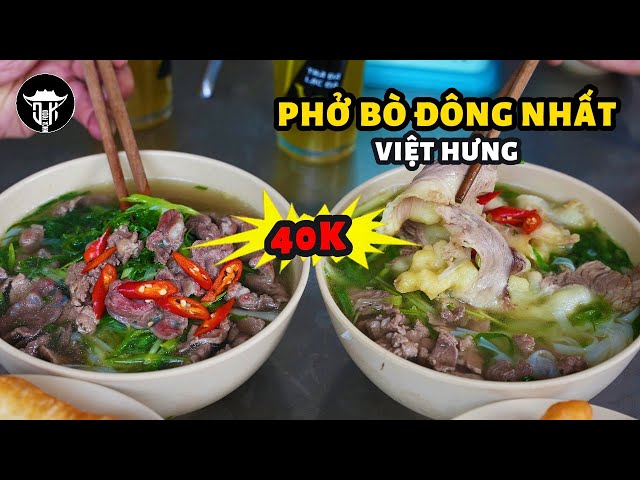 PHỞ BÒ CHỈ BÁN đến 10h sáng | CHỦ BỐC PHỞ NHANH NHƯ MÁY ngày 5-700 bát đông nhất Việt Hưng