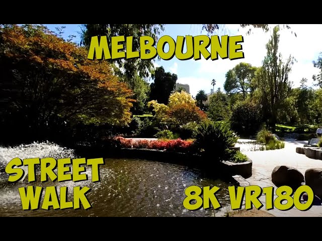 Walking through the Melbourne Treasury Gardens in Australia's garden state 8K 4K VR180 3D Travel