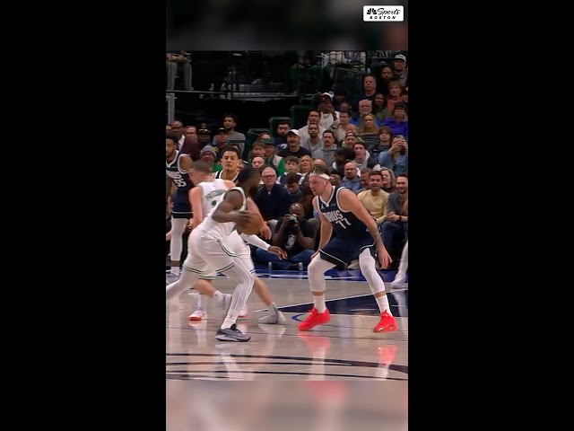 HIGHLIGHT: Jaylen Brown 'breaks Luka Doncic's ankles' on this filthy crossover jump shot #shorts