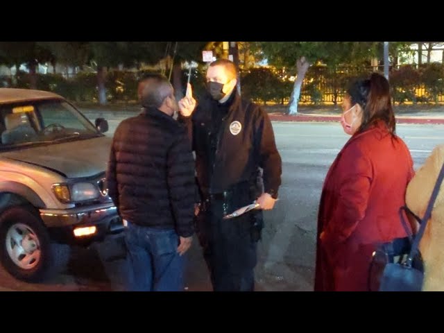 "BANG!" 2 CAR COLLISION as Lapd Takes Report of Car Accident LIVE