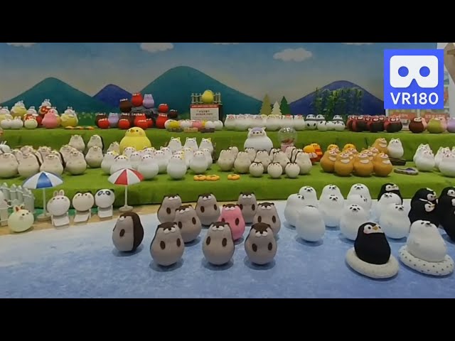 3D VR Cute Roly Poly Toys Rabbit, Penguin, Raccoon & Chick dolls