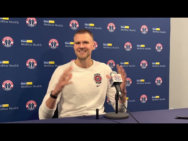 Kristaps Porzingis exit interview after the Washington Wizards 2022-23 season