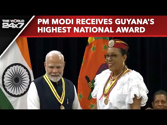 PM Modi News | PM Modi Celebrated With Guyana's Highest National Award