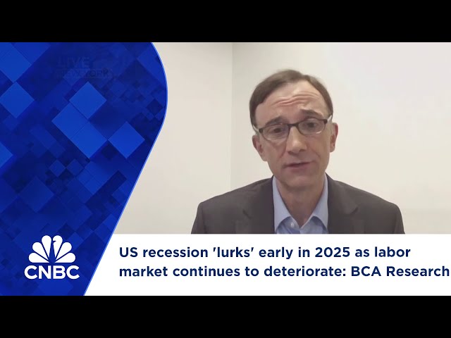 US recession 'lurks' early in 2025 as labor market continues to deteriorate: BCA Research