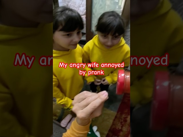 My angry wife annoyed by pranks @DumitruComanac #prank #funny #family #twins #viralvideo #shorts