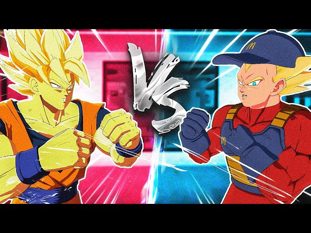 Goku vs Vegeta BUT its at McDonalds