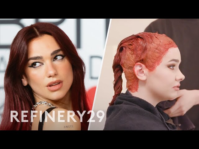 I Got a Dua Lipa Inspired Cherry Cola Hair Transformation | Hair Me Out | Refinery29