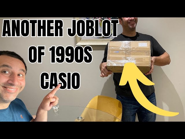 opening up a box of watches - unsold casio watches 35 years old