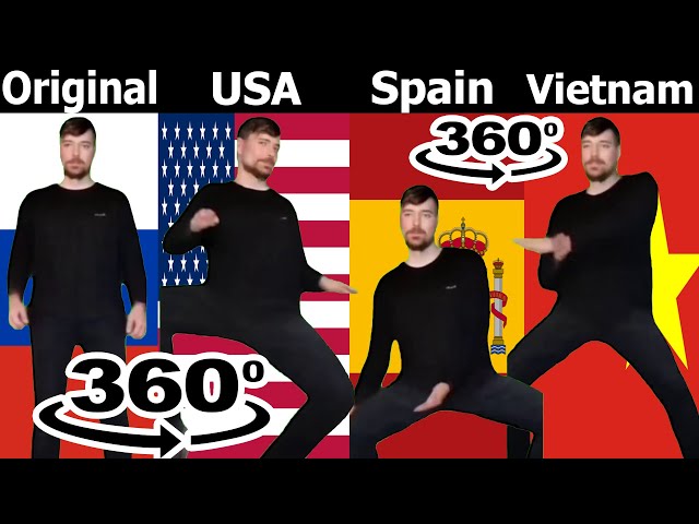 Mr Beast Rizz in Different Languages (Original vs English vs Spanish Versions vs Other) 360º