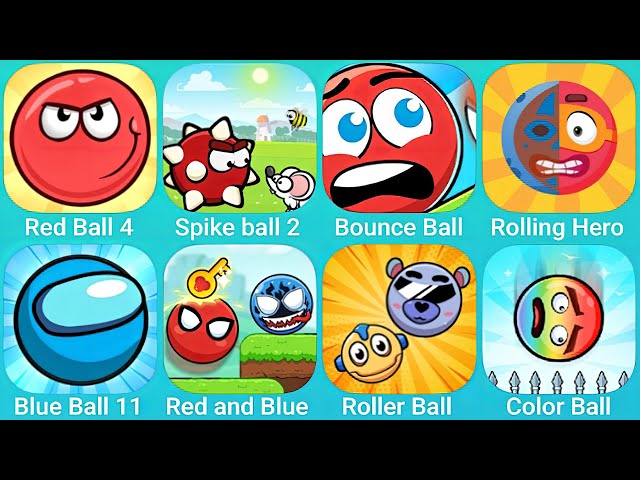 Red Ball 3, Spike Ball 4, Bounce Ball, Rolling Hero, Blue Ball, Color Ball and More Red Ball Games