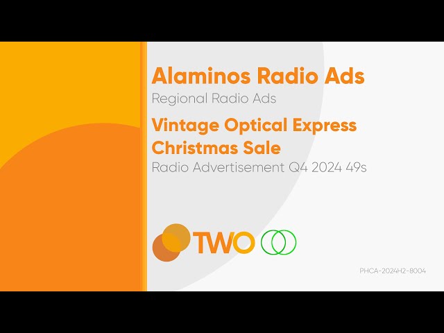 Vintage Optical Express Christmas Sale Radio Ad Q4 2024 49s (Alaminos)