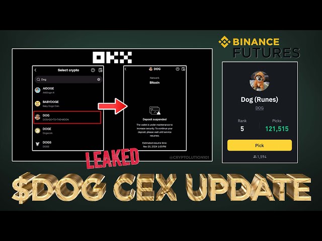 $DOG (Rune) on OKX Spot Leak & Binance Futures Update 👀