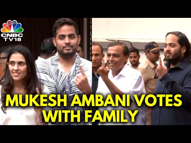 Mukesh Ambani & Family Cast Their Vote In Mumbai | Maharashtra Elections 2024 | N18V