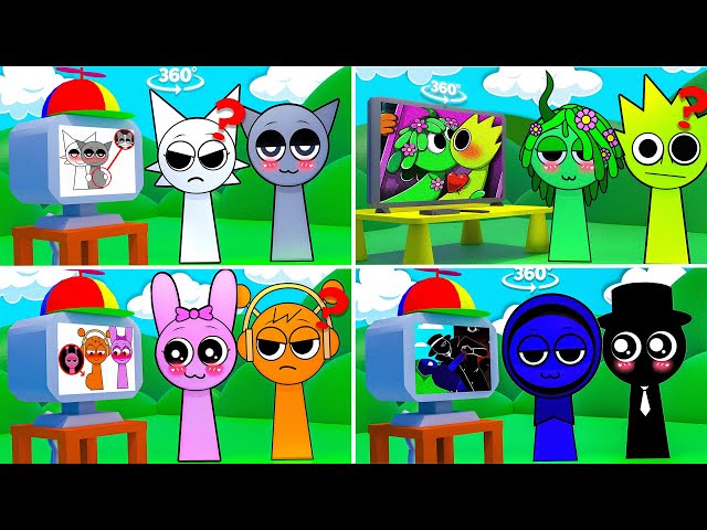 Incredibox Sprunki 360 | Oren,Pinki,Gray,Wenda,Jevil,Black React To Meme Videos Compilation