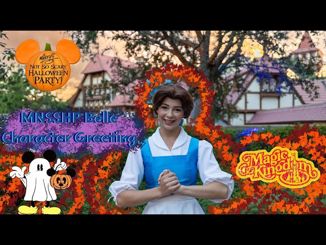 MNSSHP Belle from Beauty & the Beast by her Cottage Meet & Greet in Magic Kingdom VR180 3D 8K