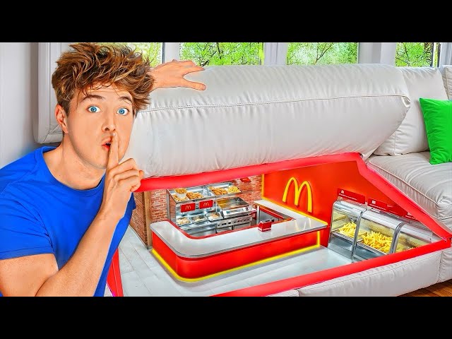 I Built a SECRET McDonald’s In My Room!