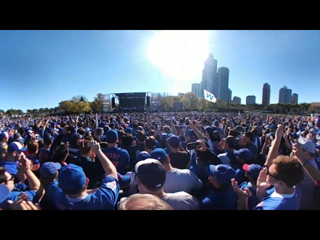 360 degrees view of the Chicago cubs Victory rally