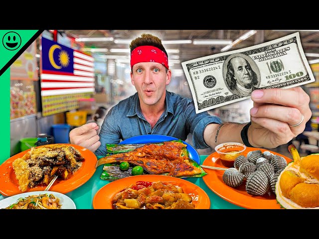 Malaysia $100 Street Food Challenge!! I Risked My Life!!