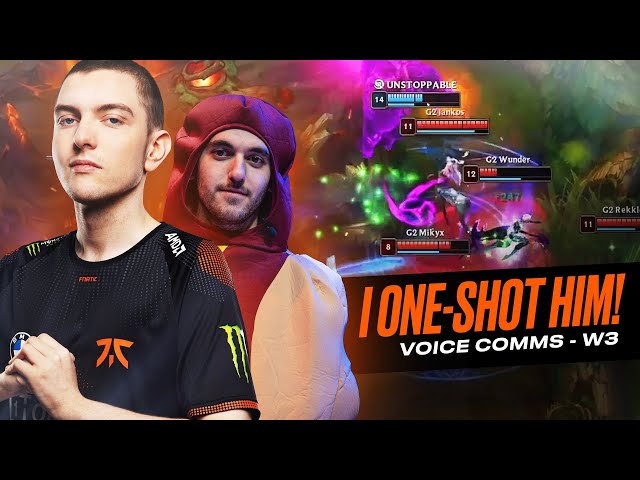 'I ONE-SHOT HIM!' | Fnatic Voice Comms - LEC Spring (Week 3)